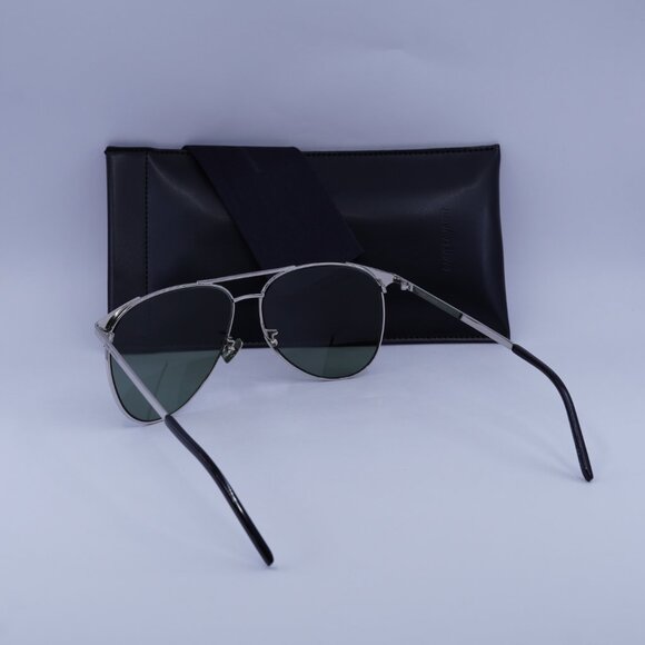 Saint Laurent SL279 004 Aviator Sunglasses - Silver/Green - Picture 7 of 9